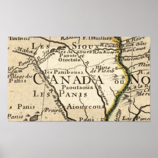 アイオワの旧地図 ポスター (正面)