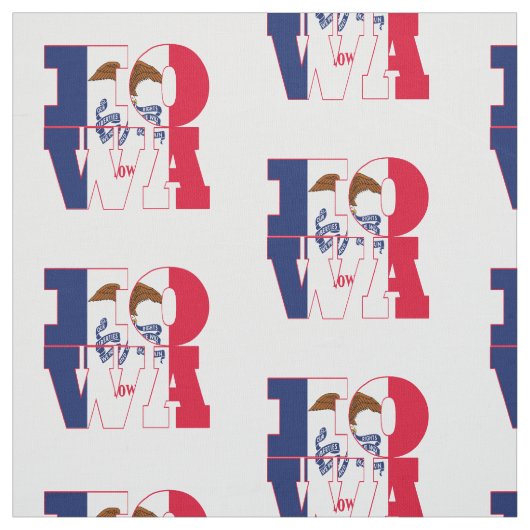 アイオワの米国州の旗 ファブリック (見本)