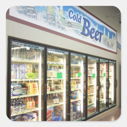 アイオワの食料品店のビアセクション。2 スクエアシール (正面)