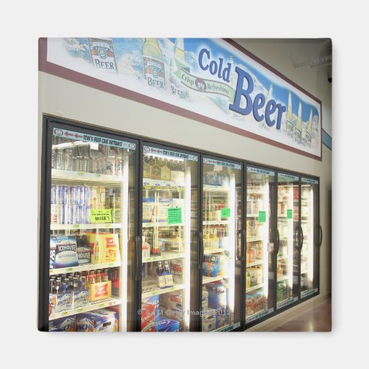 アイオワの食料品店のビアセクション。2 マグネット (正面)