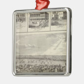 、アイオワのCentervilleの1875のビジネスチェロキー メタルオーナメント (左)