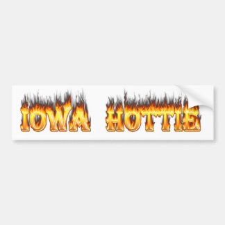 アイオワのhottieの火および炎 バンパーステッカー