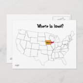 アイオワはどこだ？ ポストカード (正面/裏面)