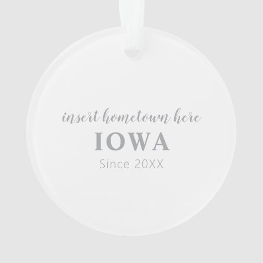 アイオワふるさとパーソナライズされたオーナメント オーナメント (裏面)