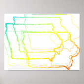 アイオワぼやけ色 ポスター (正面)