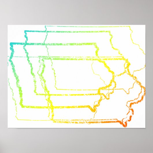 アイオワぼやけ色 ポスター (正面)