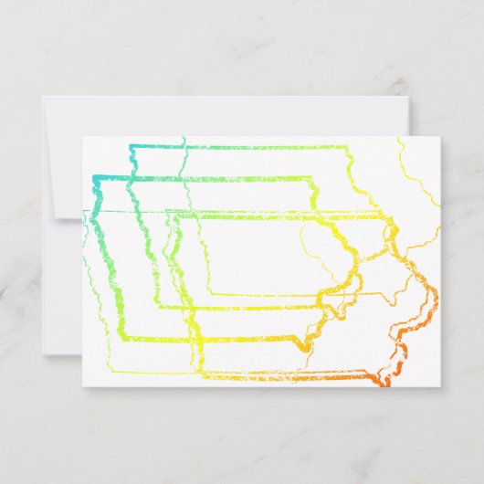 アイオワぼやけ色 招待状 (正面)