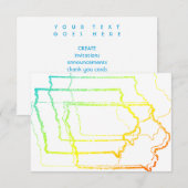 アイオワぼやけ色 招待状 (正面/裏面)