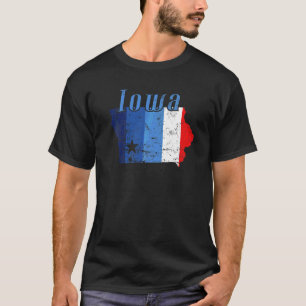アイオワアメリカ州概要地図Usa Tシャツ