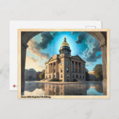 アイオワオールドキャピトル建物ヴィンテージトラベル ポストカード (正面/裏面)