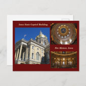 アイオワキャピトル建物アンドロタンダインテリア ポストカード (正面/裏面)