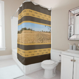 アイオワコーンフィールドパノラマ風景写真 シャワーカーテン