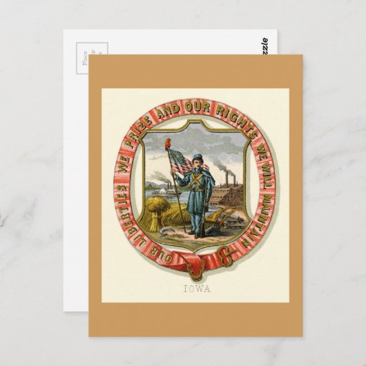 アイオワザ州アーム(1876) ポストカード (正面/裏面)