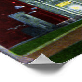 アイオワシティアイオワ病院タワーat Night ポスター (角)