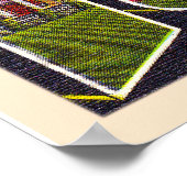 アイオワシティアイオワIAヴィンテージ大文字葉書 ポスター (角)