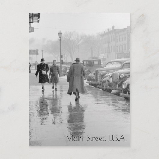 アイオワシティメイン通り ポストカード (正面)