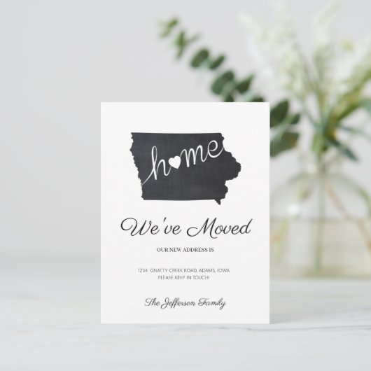 アイオワシャルボード州マップ移動はがき 案内ポストカード (スタンド正面)