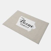 アイオワファミリーモノグラム州ドormat ドアマット (アングル)