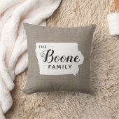 アイオワファミリーモノグラム州装飾用クッション クッション (ブランケット)