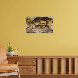 アイオワファームルスジーグラアアメリ素朴カーナアート ポスター