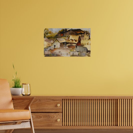 アイオワファームルスジーグラアアメリ素朴カーナアート ポスター (リビング2)