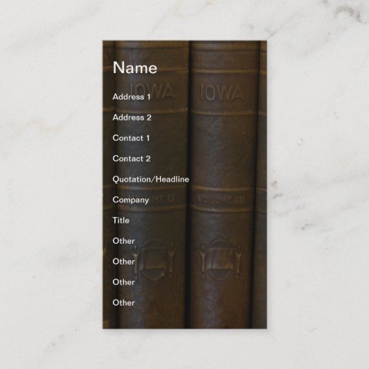 アイオワブックス 名刺 (正面)