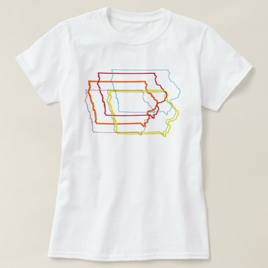 アイオワプライドぼやけ Tシャツ (デザイン正面)