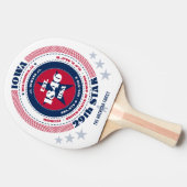 アイオワプライド円形タイポグラフィモノグラム 卓球ラケット (横)