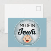 アイオワベビーおもしろいブルーニューボーイポストカード ポストカード (正面/裏面)
