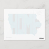 アイオワホーム州ブルーワードアート ポストカード (裏面)