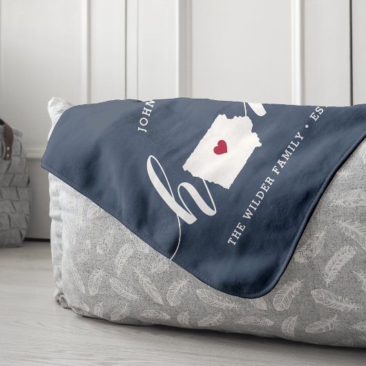 アイオワホーム州 パーソナライズされた シェルパブランケット