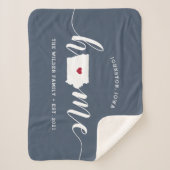 アイオワホーム州 パーソナライズされた シェルパブランケット (正面)