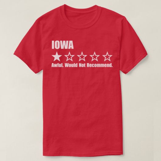 アイオワワンレビューTシャツ1 Tシャツ (デザイン正面)