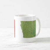 アイオワン州旗+地図マグカップ コーヒーマグカップ (正面右)