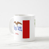 アイオワン州旗+地図マグカップ コーヒーマグカップ (正面左)