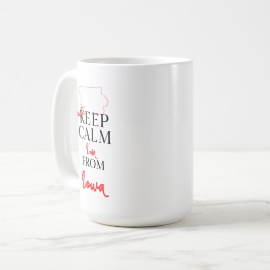 アイオワ保から来たのは落ち着かない コーヒーマグカップ (正面左)