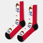 アイオワ地球に優し州旗を持つ女性用靴下 ソックス (左)