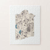 アイオワ型アイオワンホーキーヴィンテージ写真の地図 ジグソーパズル (縦)