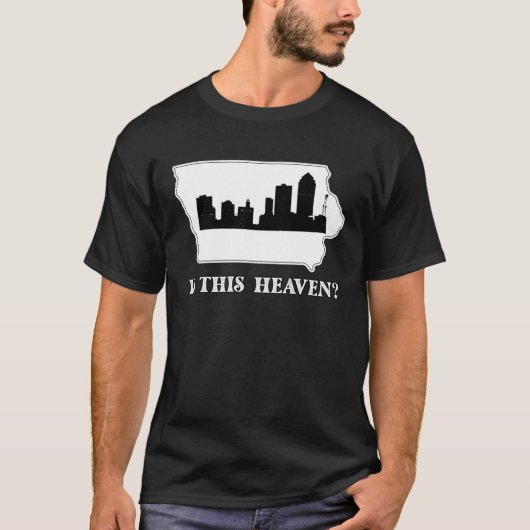 アイオワ天国州地図おもしろい引用文 Tシャツ (正面)