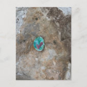 アイオワ川バーリントンの可愛いグリーンハートロック ポストカード (正面)