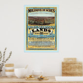 アイオワ州とネブラスカ州の～ヴィンテージランドセール広告ズの。 ポスター (キッチン)