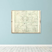 アイオワ州のウェイン郡の州の地図 キャンバスプリント (インサイチュ (ウッドフロア))