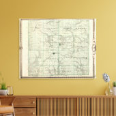 アイオワ州のウェイン郡の州の地図 キャンバスプリント (インサイチュ (リビング))