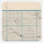 アイオワ州のキャロル郡の州の地図 スクエアシール (正面)