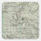 アイオワ州のクラーク郡の州の地図 スクエアシール (正面)