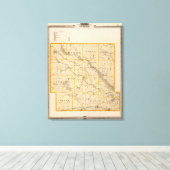 アイオワ州のグスリエ郡の州の地図 キャンバスプリント (インサイチュ (ウッドフロア))