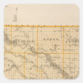 アイオワ州のグスリエ郡の州の地図 スクエアシール (正面)