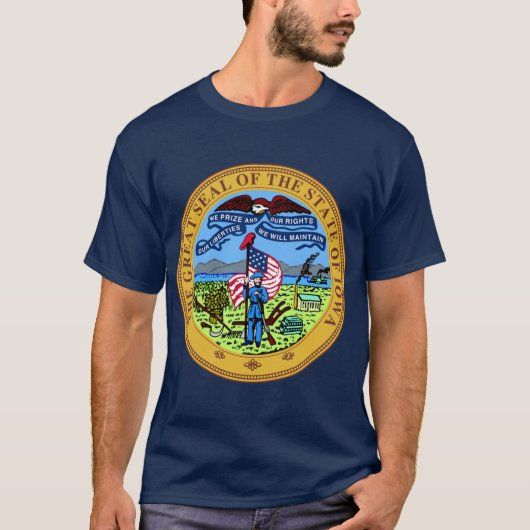 アイオワ州のシール Tシャツ (正面)