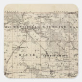 アイオワ州のジョーンズ郡の州の地図 スクエアシール (正面)