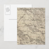 アイオワ州のジョーンズ郡の州の地図 ポストカード (正面/裏面)